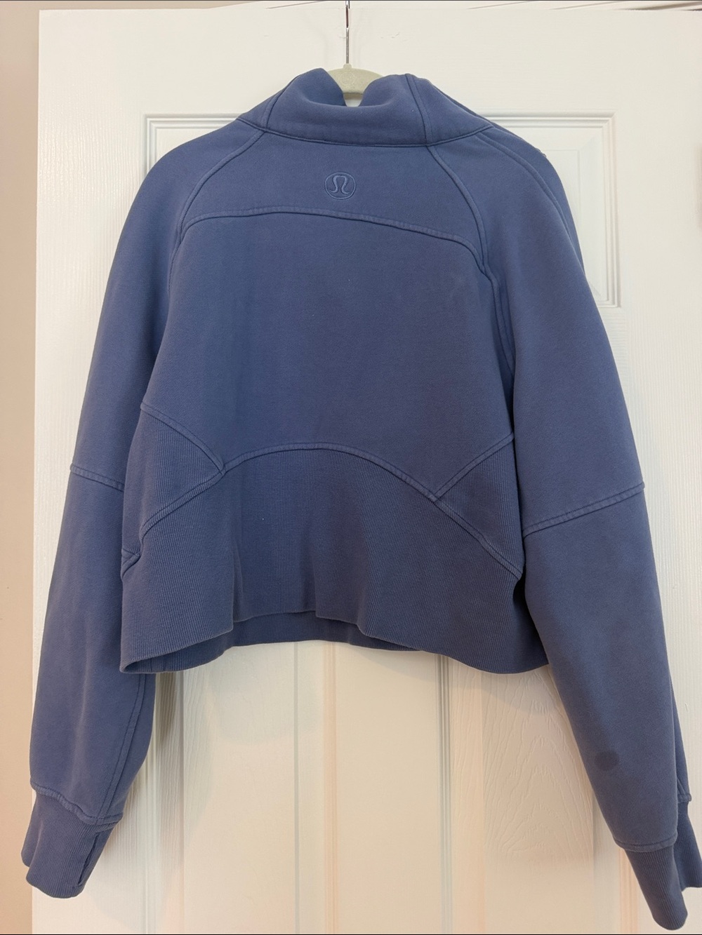 lululemon athletica Cropped Half-Zip Funnel Neck Sweatshirt - Slate Blue - Picture 4 of 5